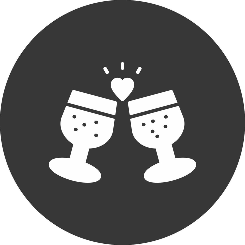 Brindis Glyph Inverted Icon vector