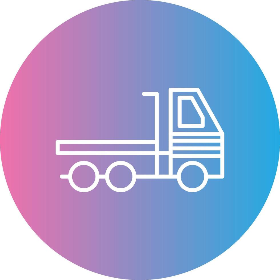 Trailer Line Gradient Circle Icon vector