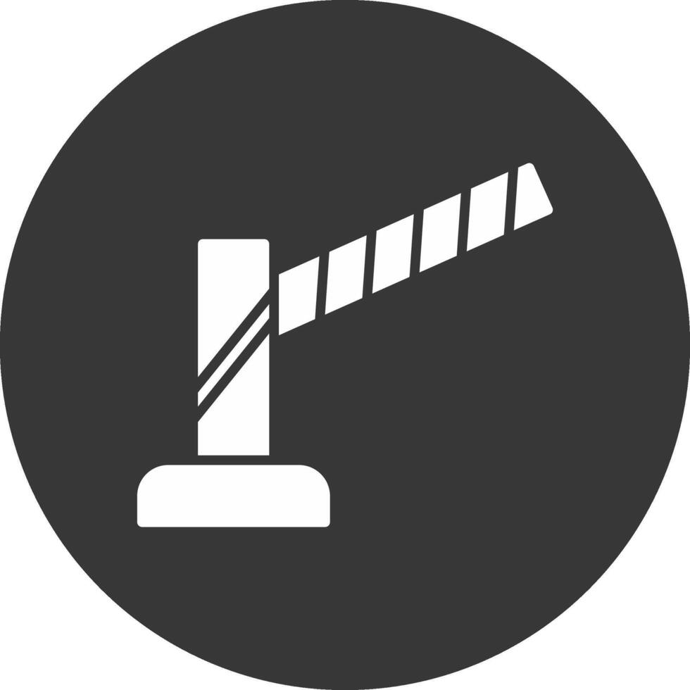 Barrier Glyph Inverted Icon vector
