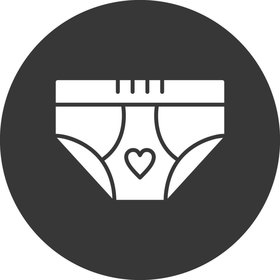 Underwear Glyph Inverted Icon vector