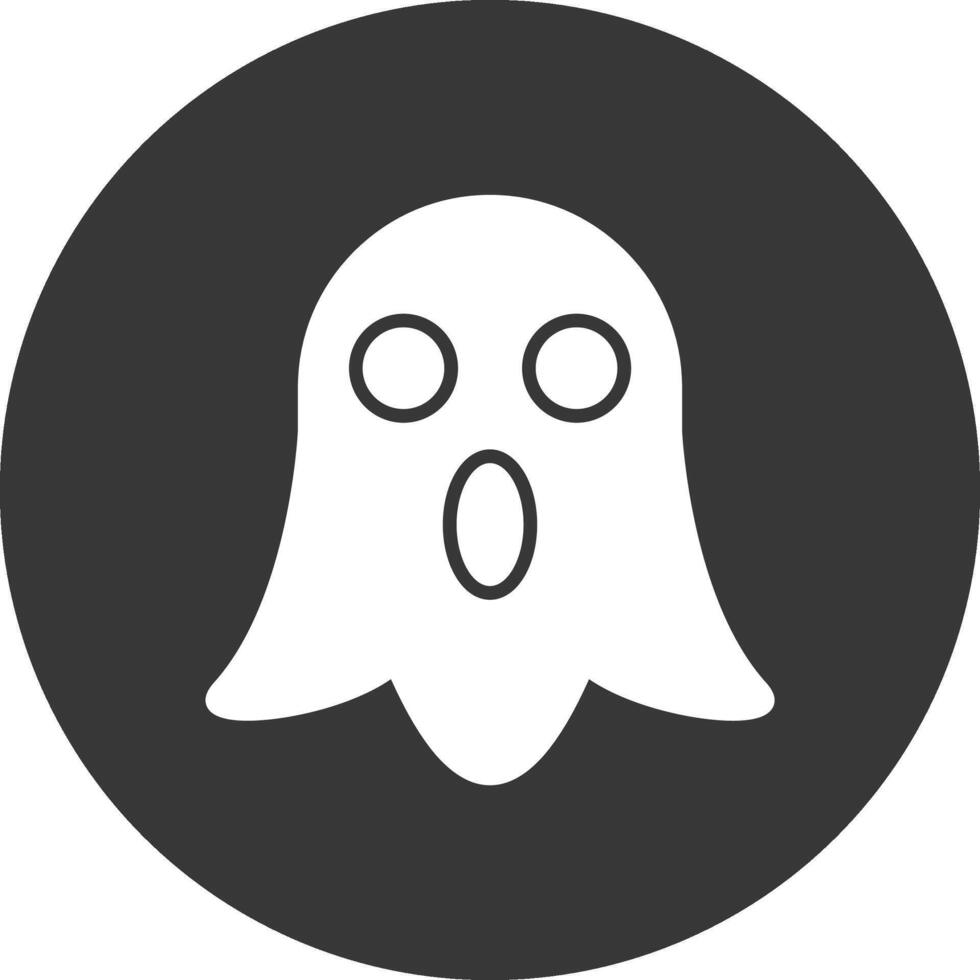 Ghost Glyph Inverted Icon vector