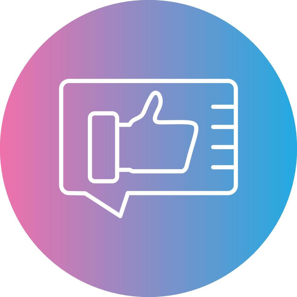 Good Feedback Line Gradient Circle Icon vector