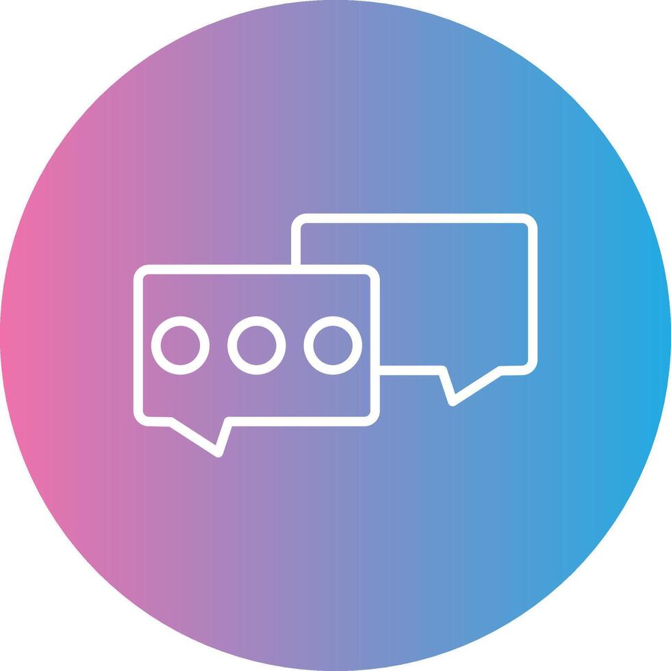 Comments Line Gradient Circle Icon vector