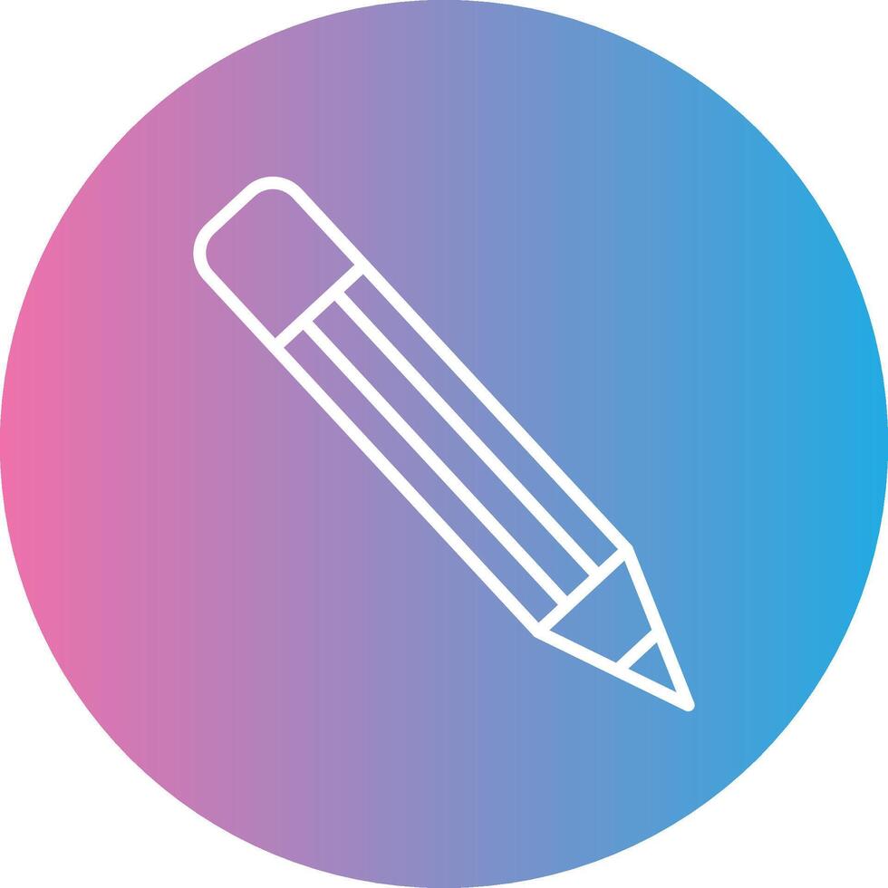 Pencil Line Gradient Circle Icon vector