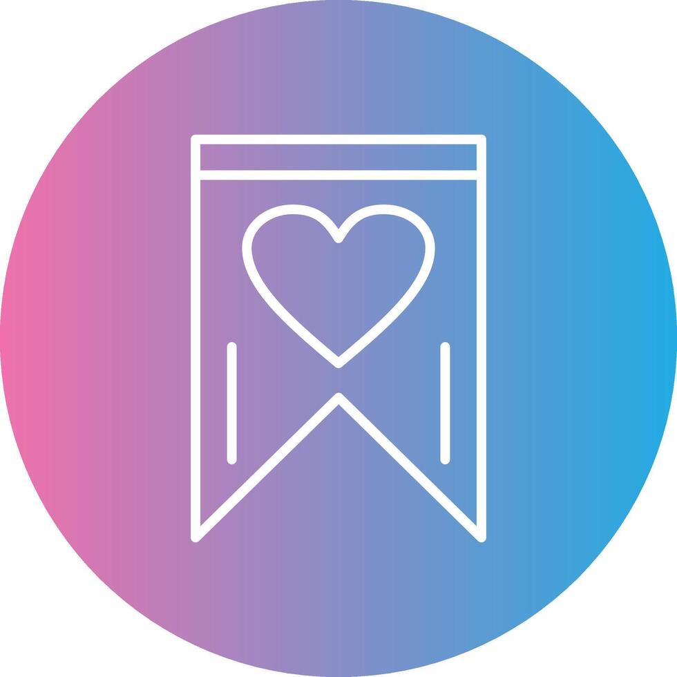 Favourite Line Gradient Circle Icon vector