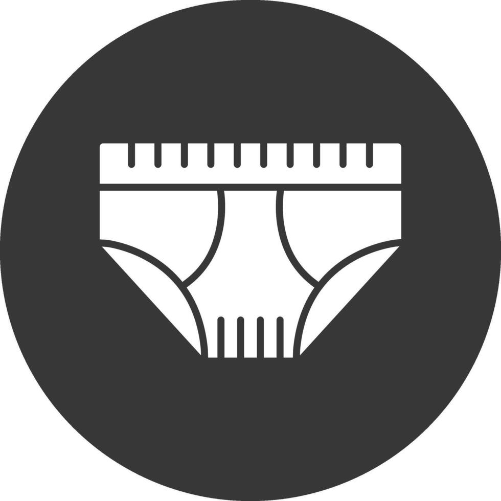 Underwear Glyph Inverted Icon vector