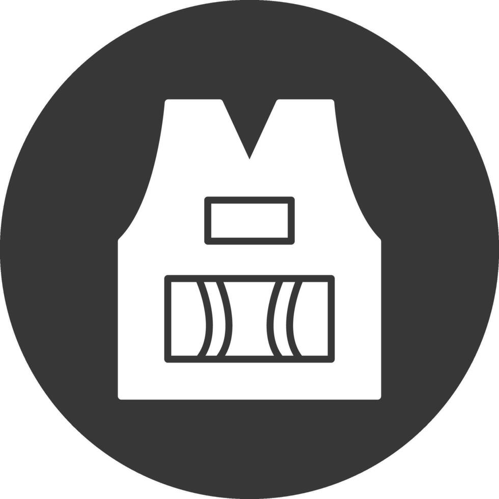 Sleeveless Glyph Inverted Icon vector