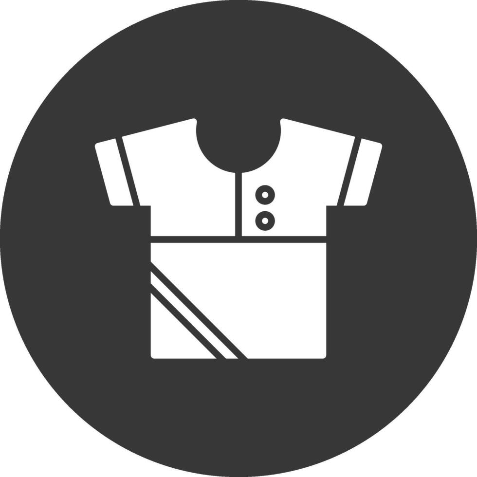 icono de glifo de camisa invertido vector