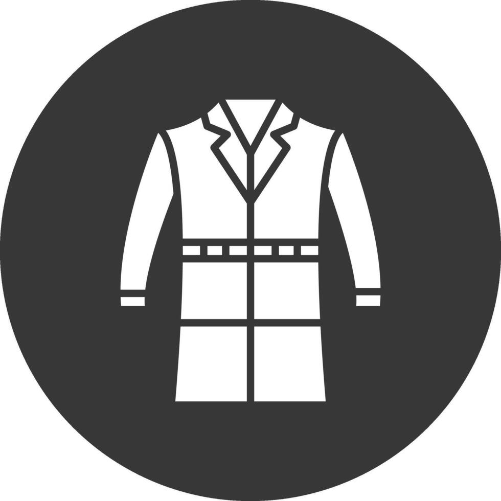 Coat Glyph Inverted Icon vector