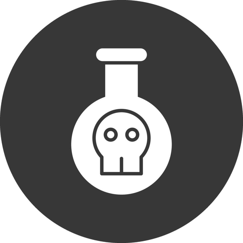 Poison Glyph Inverted Icon vector