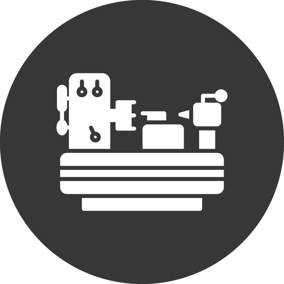 Machine Glyph Inverted Icon vector