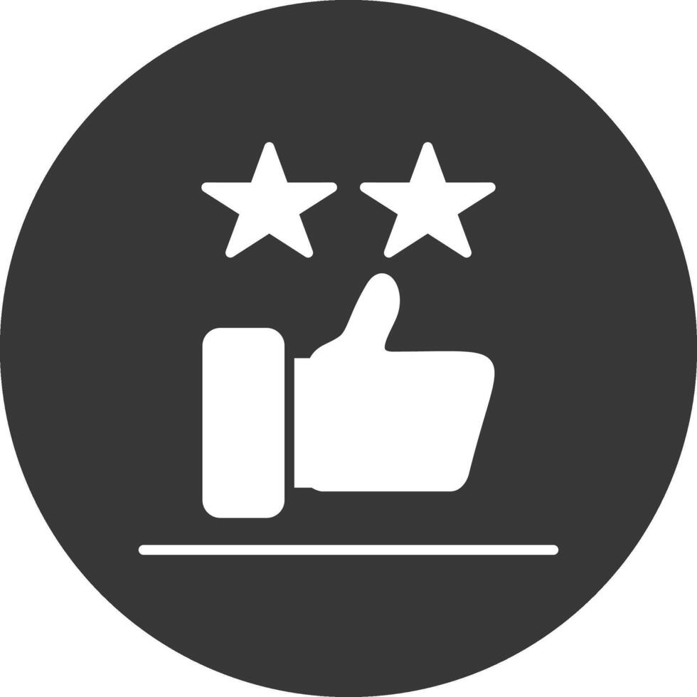 Rating Glyph Inverted Icon vector