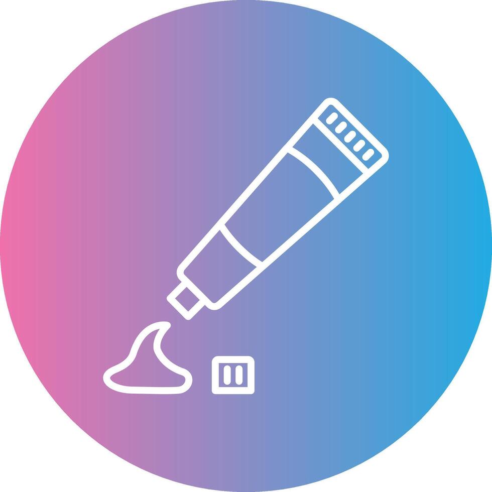 Tooth Paste Line Gradient Circle Icon vector