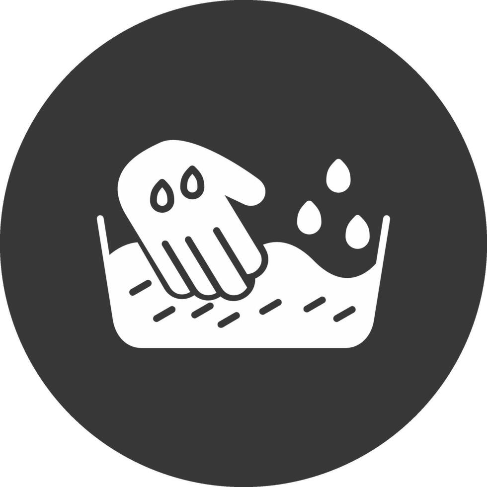 Laundry Glyph Inverted Icon vector