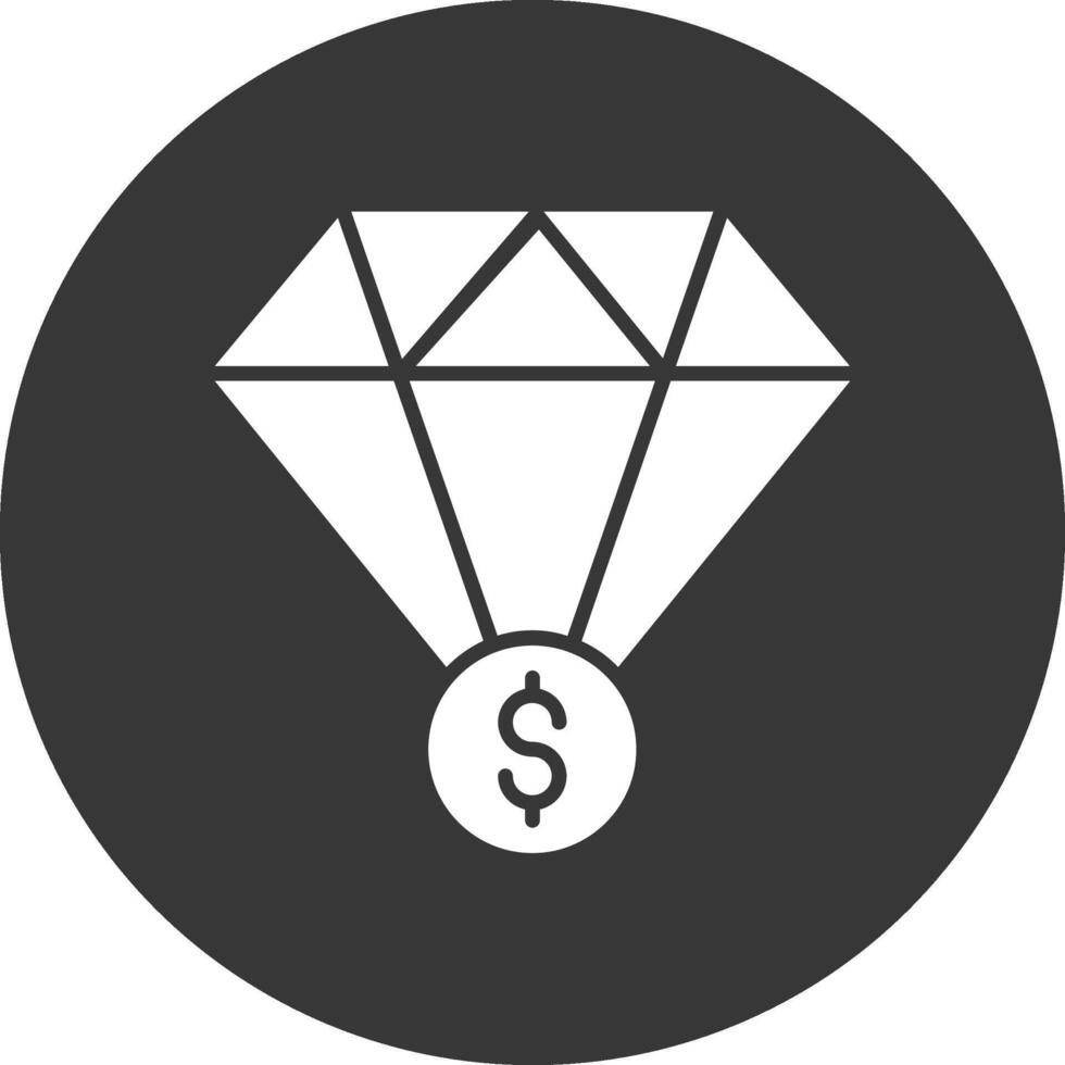 Value Glyph Inverted Icon vector