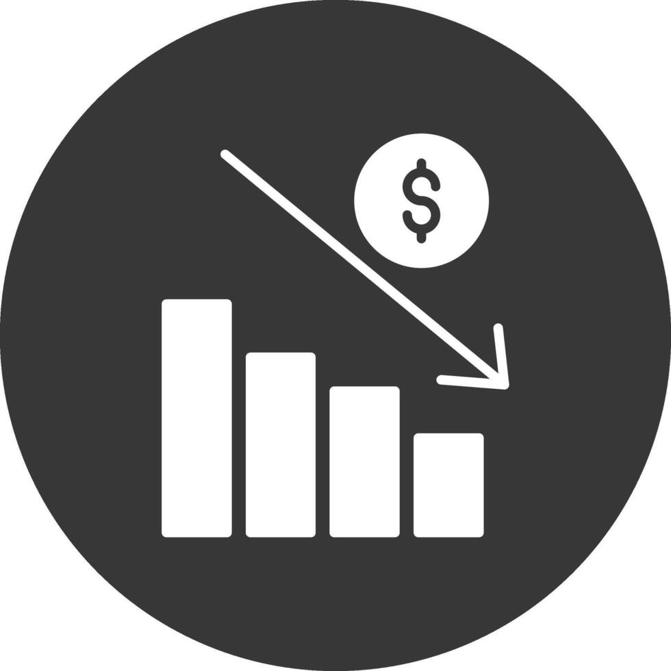 Losses Glyph Inverted Icon vector