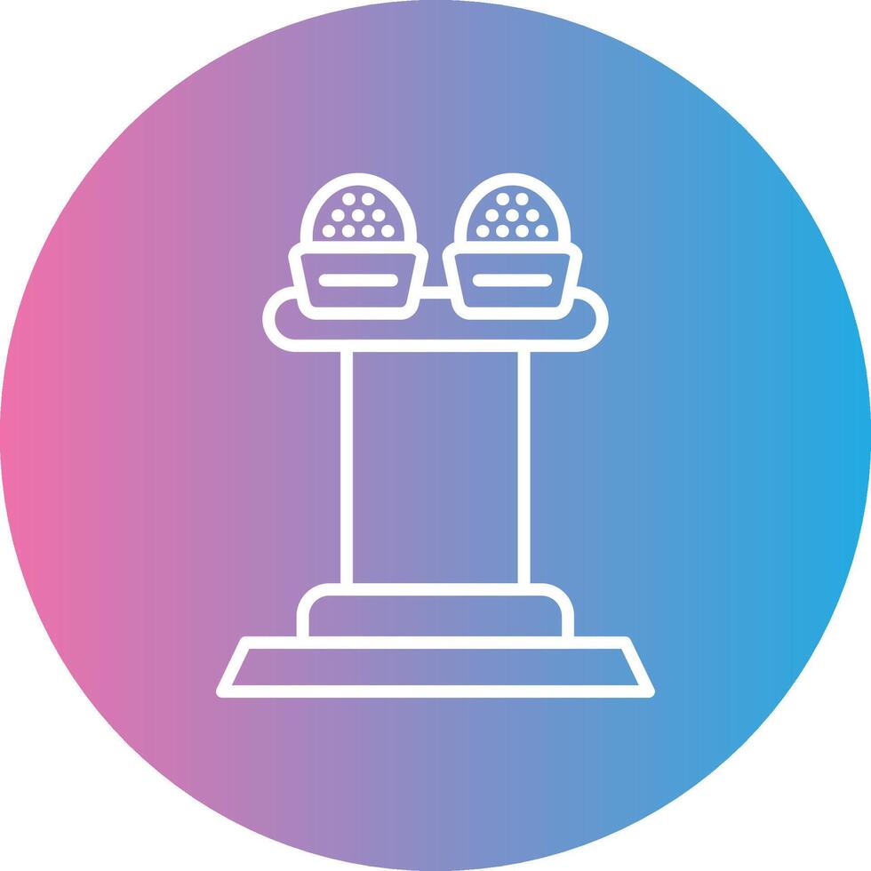 Press Release Line Gradient Circle Icon vector