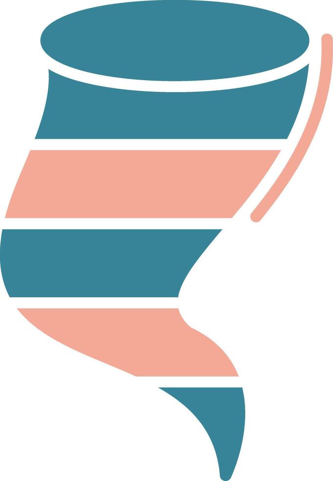 Twister Glyph Two Color Icon vector