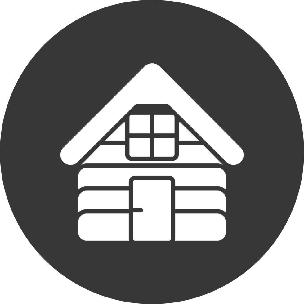 Store Glyph Inverted Icon vector