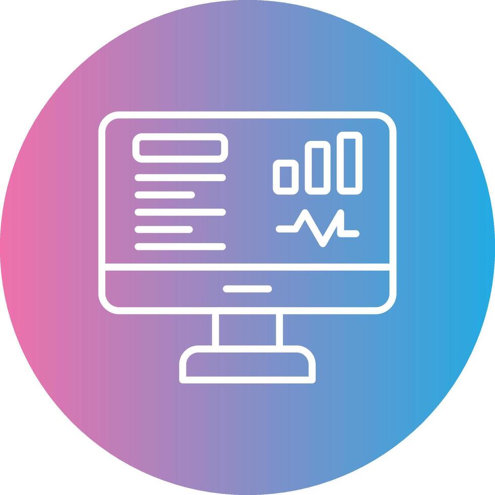 Dashboard Line Gradient Circle Icon vector