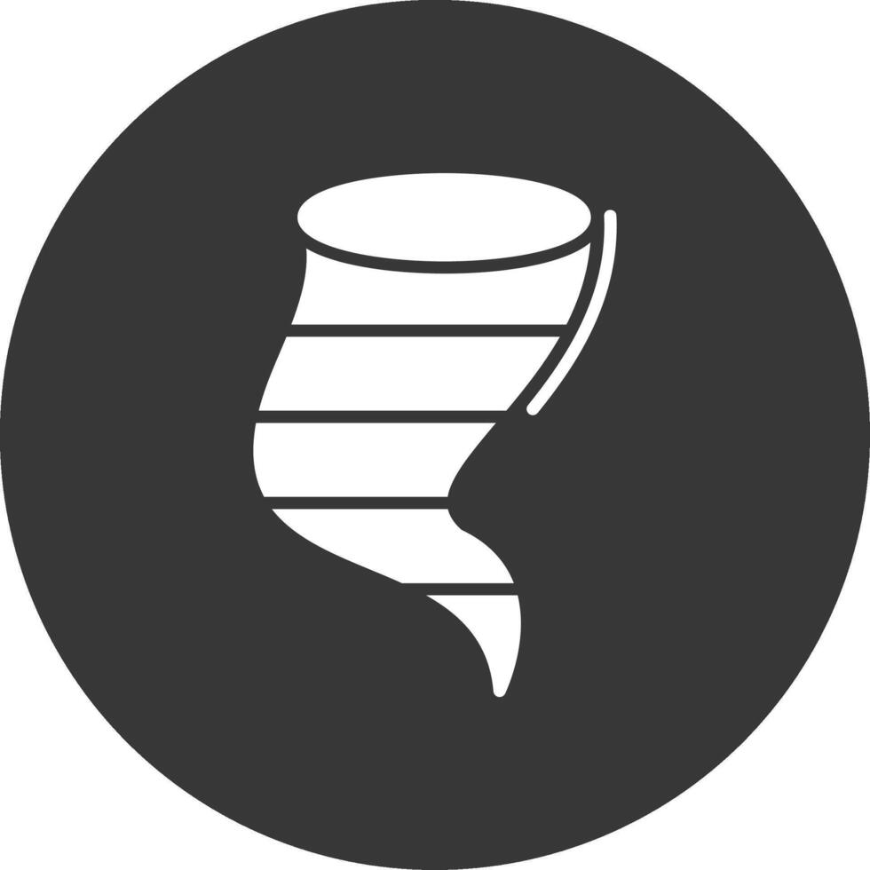 Twister Glyph Inverted Icon vector