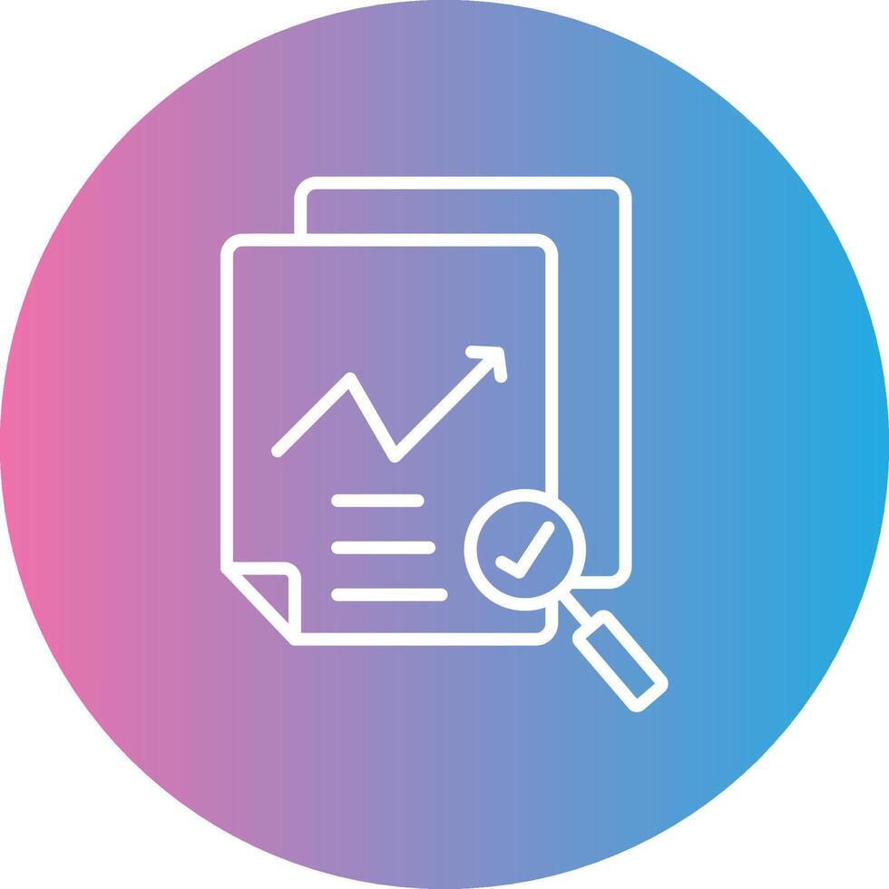 Data Quality Line Gradient Circle Icon vector