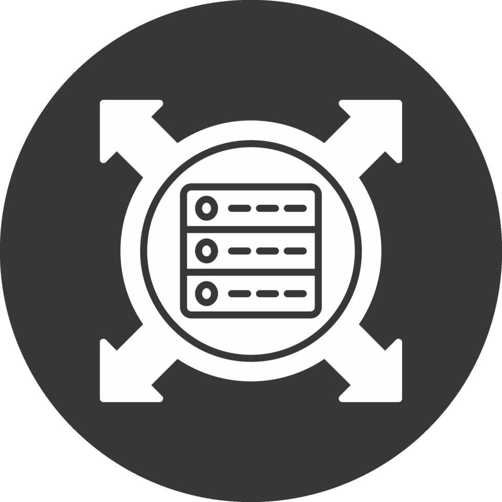 Data Driven Glyph Inverted Icon vector
