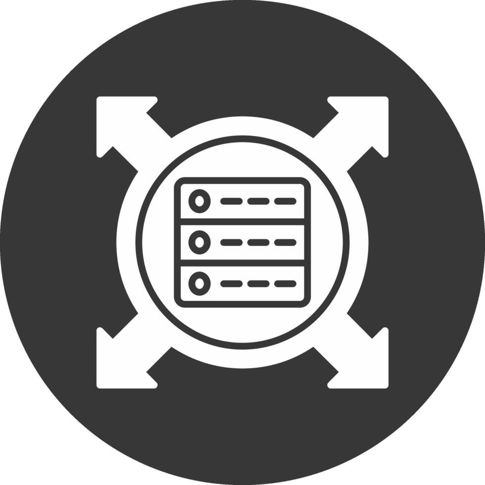 Data Driven Glyph Inverted Icon vector