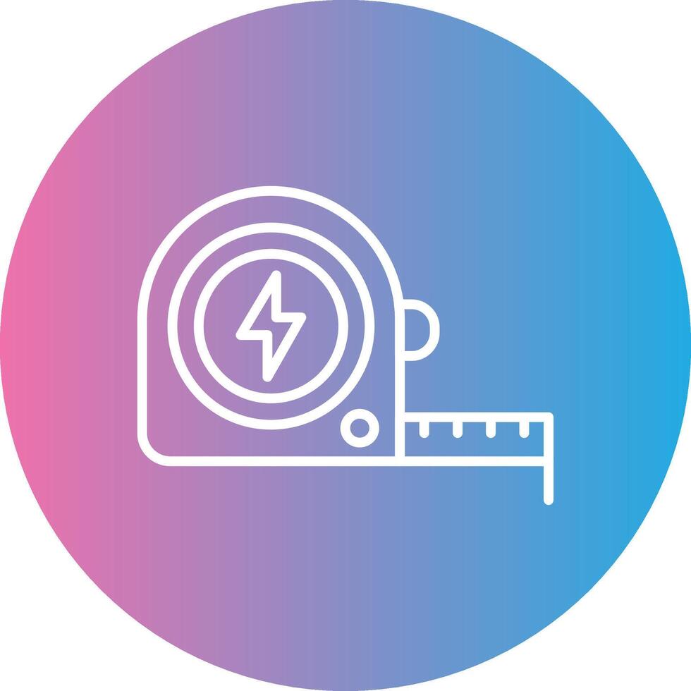 Measure Tap Line Gradient Circle Icon vector
