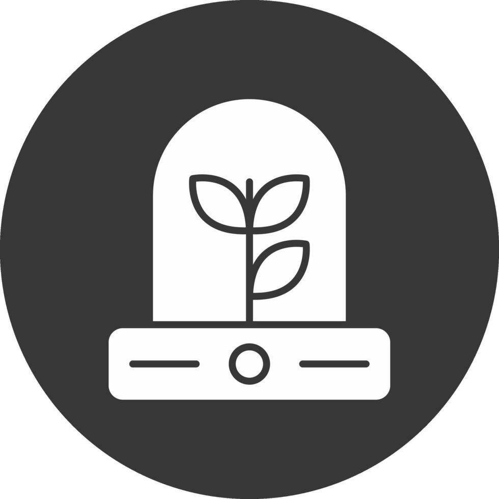 Biology Glyph Inverted Icon vector