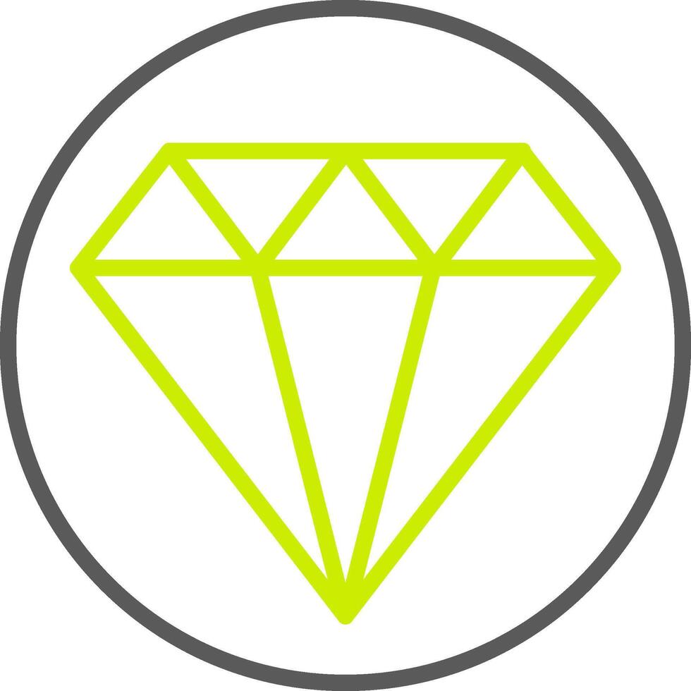 Diamond Line Two Color Icon vector