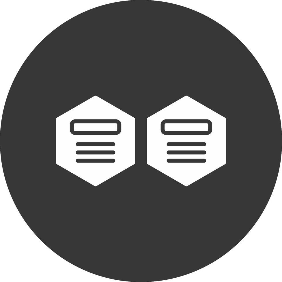 Infographic Elements Glyph Inverted Icon vector