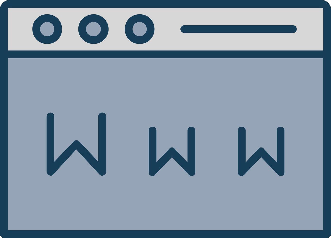 Www Line Filled Grey Icon vector