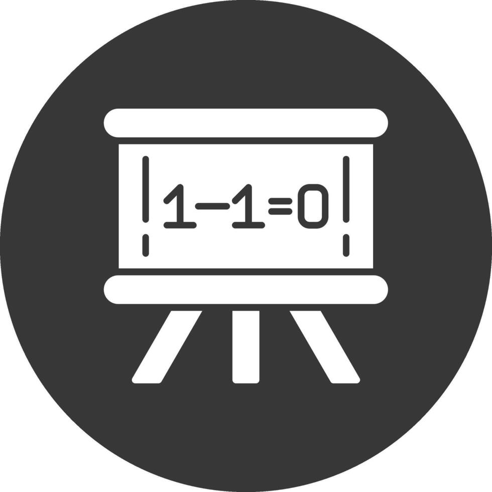 Blackboard Glyph Inverted Icon vector