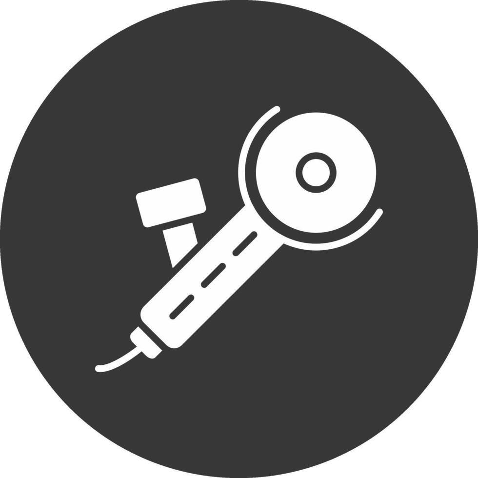 Sander Glyph Inverted Icon vector