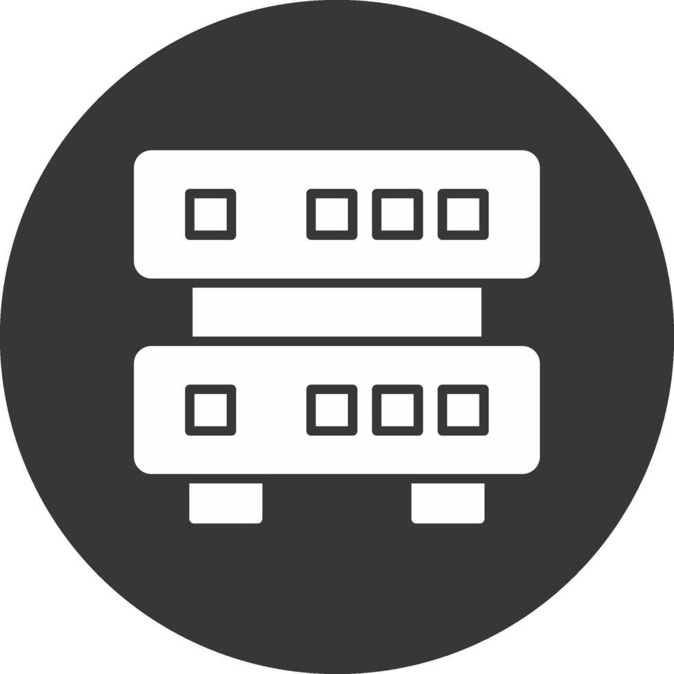 Data Quality Glyph Inverted Icon vector