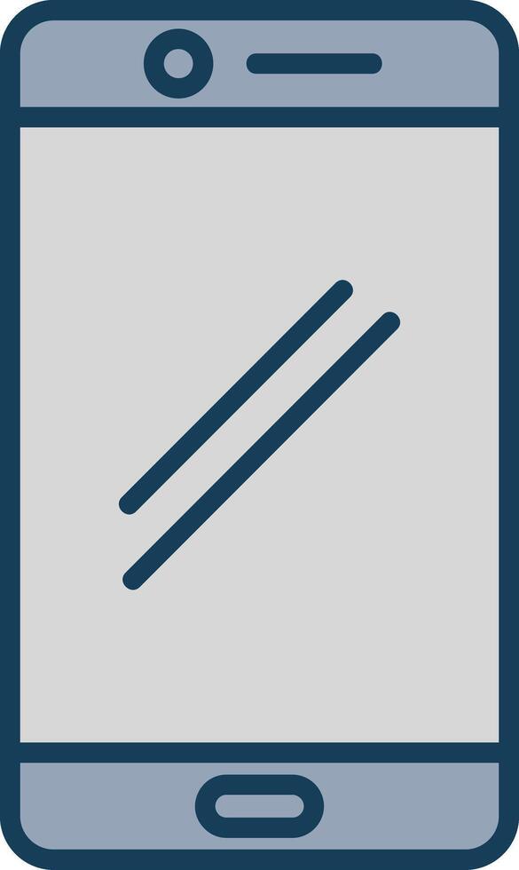 Smart phone Line Filled Grey Icon vector