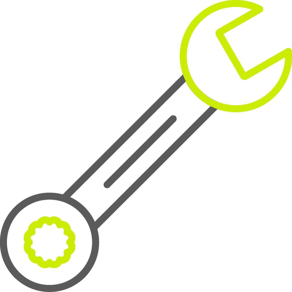 Spanner Line Two Color Icon vector