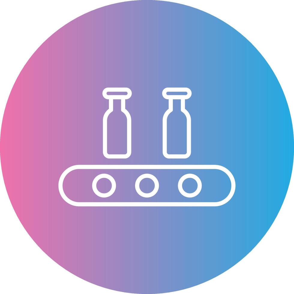 Assembly Line Gradient Circle Line Gradient Circle Icon vector
