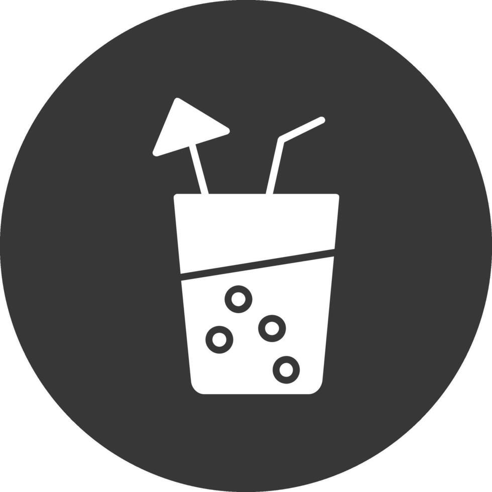 Soft Drink Glyph Inverted Icon vector