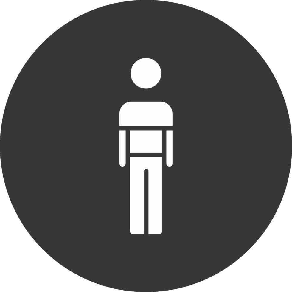 Person Glyph Inverted Icon vector