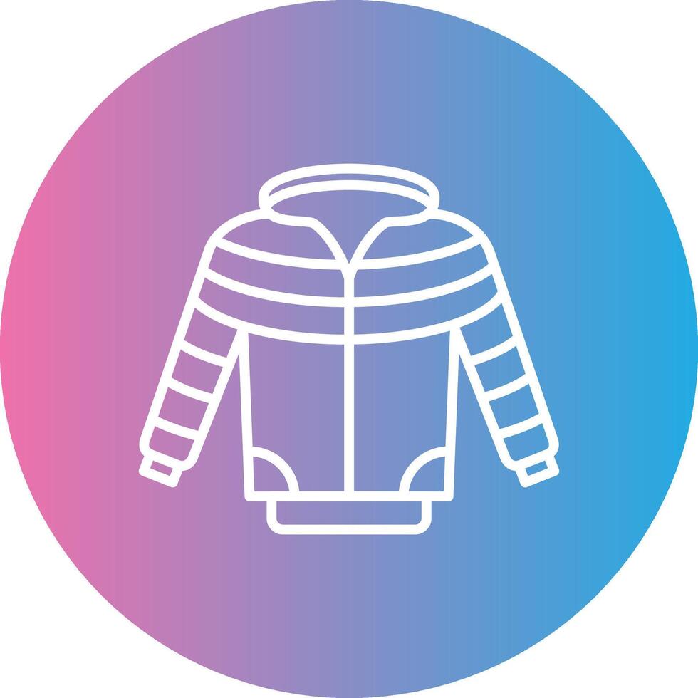 Jacket Line Gradient Circle Icon vector