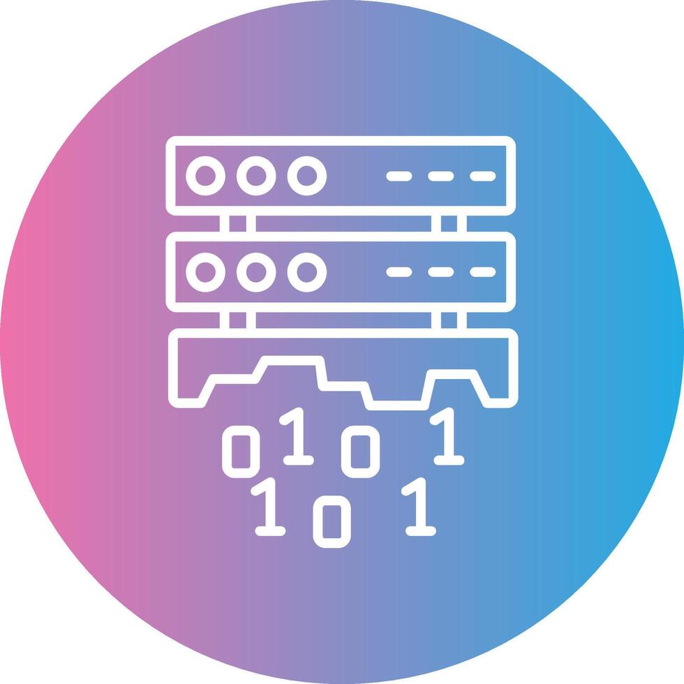 Data Loss Line Gradient Circle Icon vector