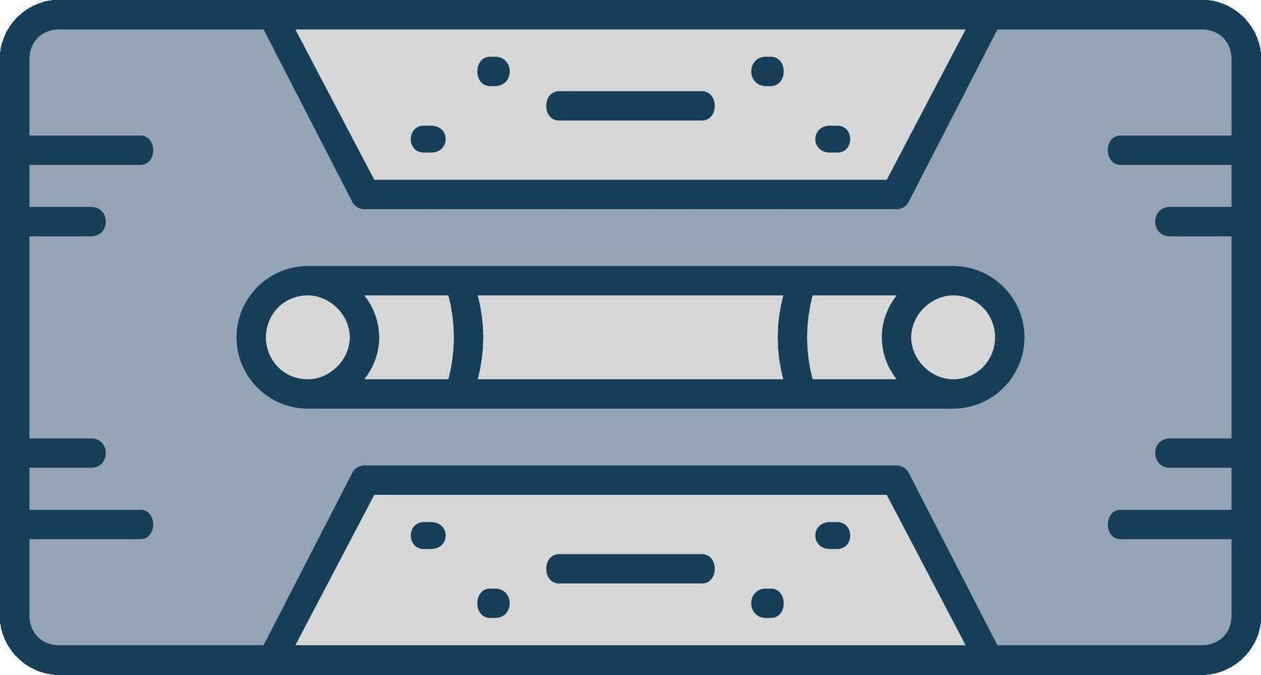 Cassette Tape Line Filled Grey Icon vector