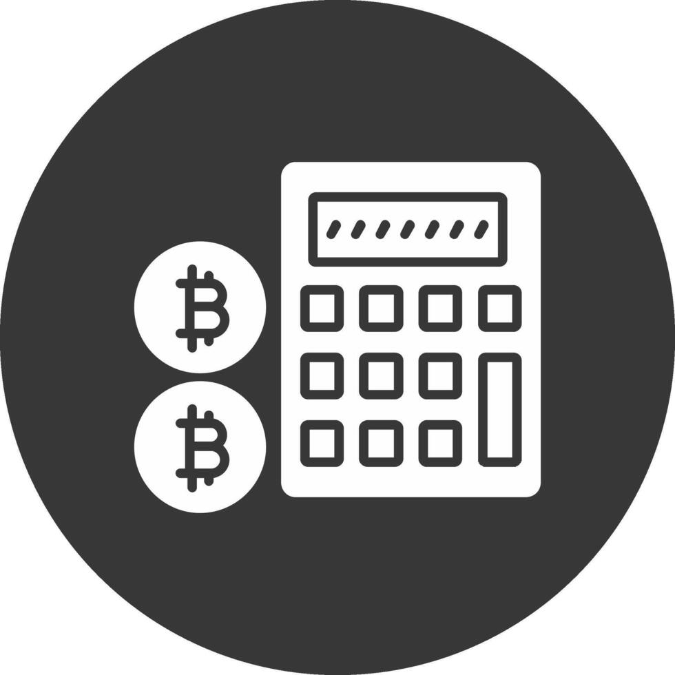 Calculator Calculator Glyph Inverted Icon vector