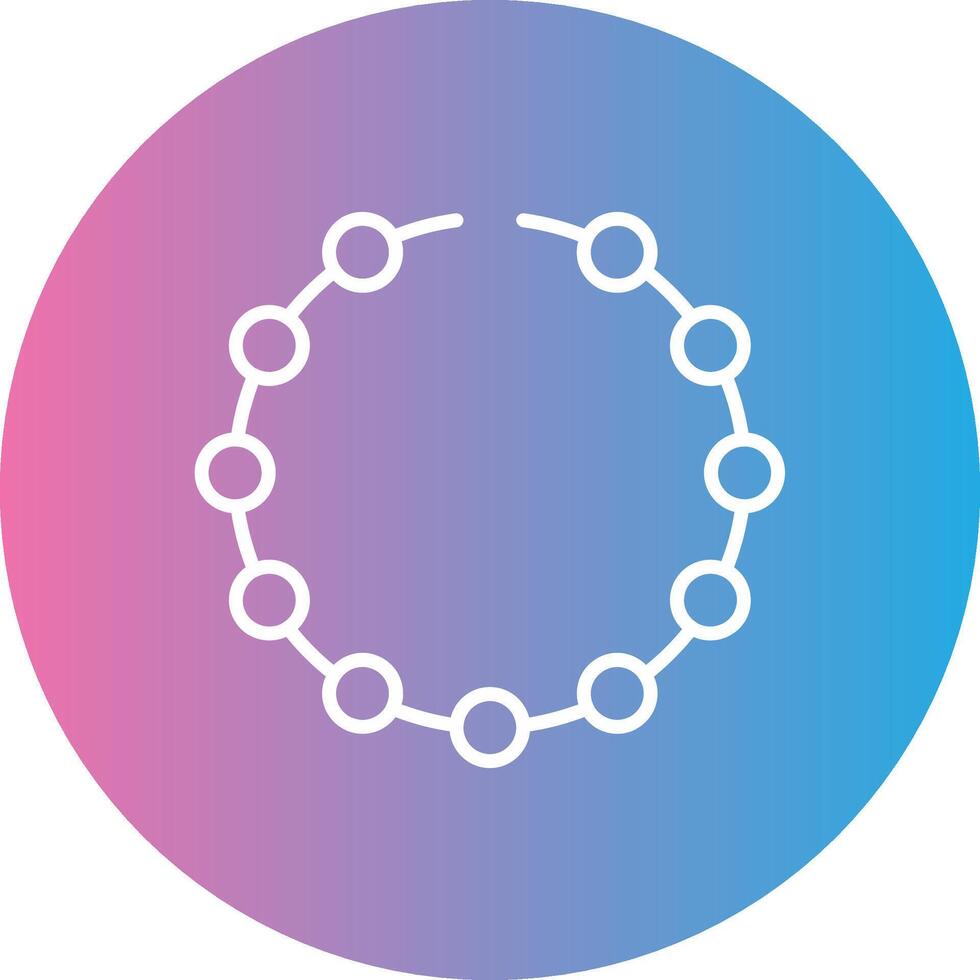 Bracelet Line Gradient Circle Icon vector