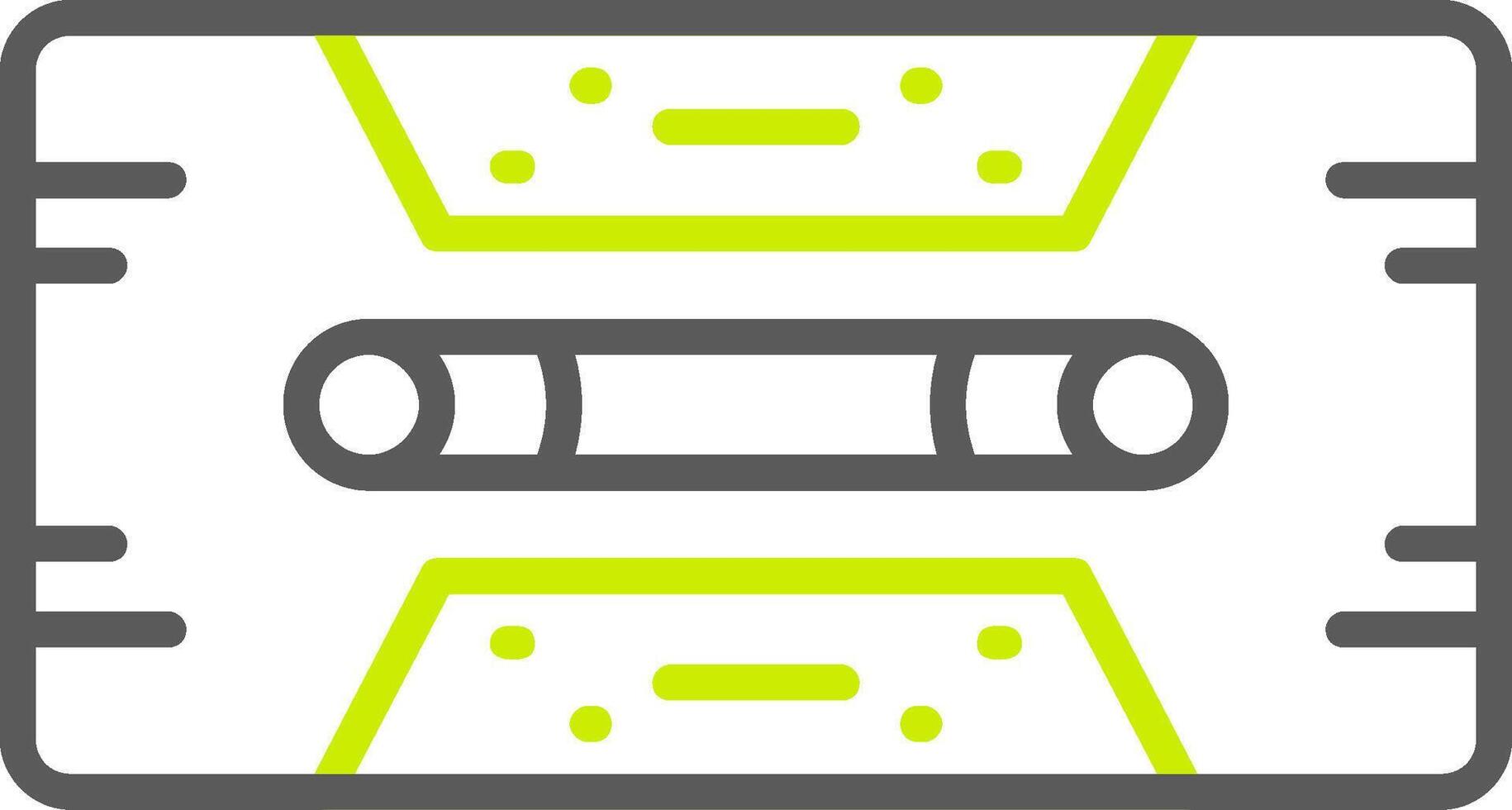 Cassette Tape Line Two Color Icon vector