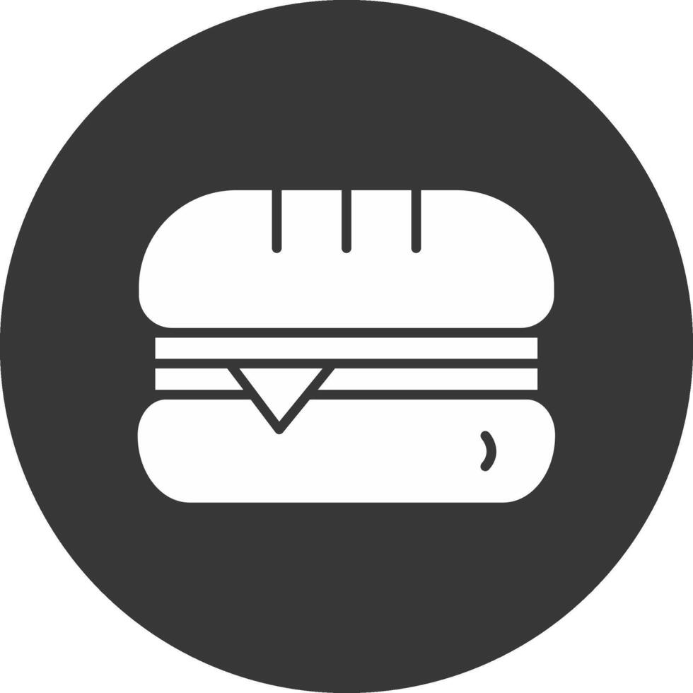 Sandwhich Glyph Inverted Icon vector