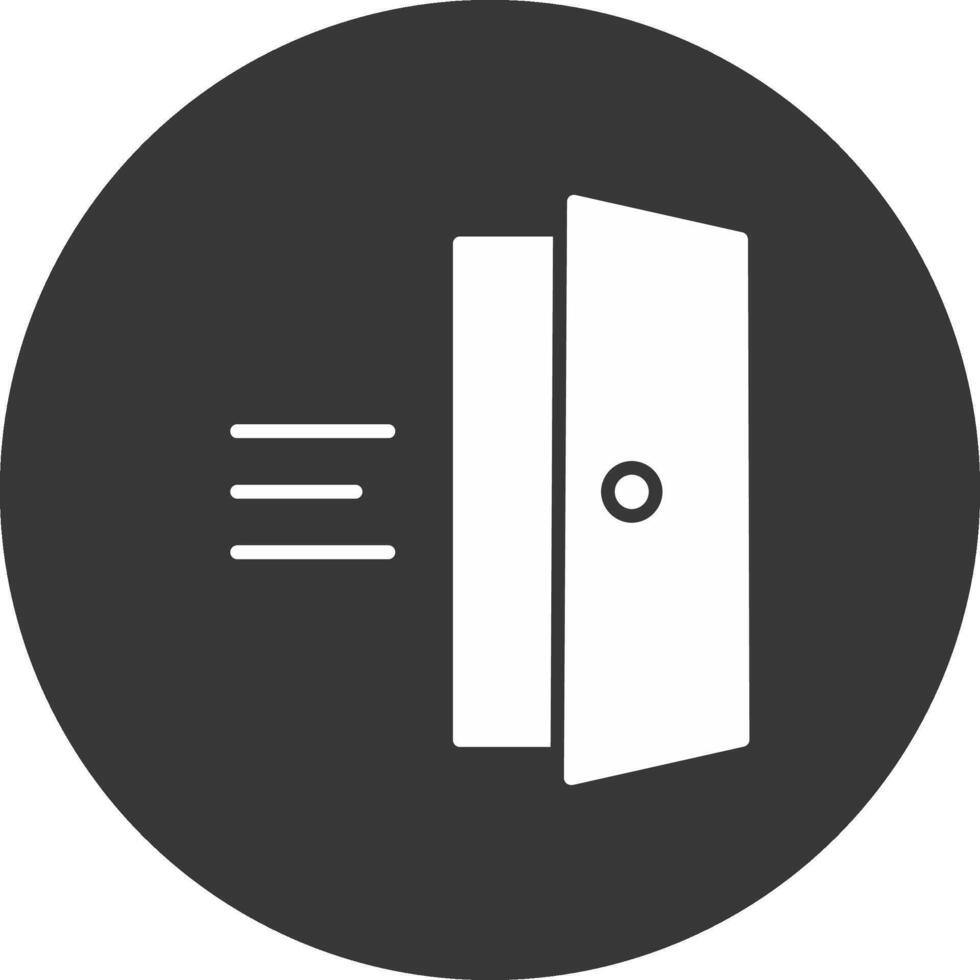 Entry Glyph Inverted Icon vector