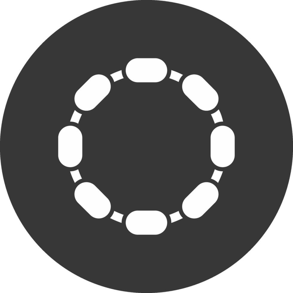 Chain Glyph Inverted Icon vector